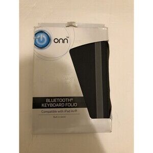 New ONN Bluetooth Keyboard Folio for iPad Air with Build-in stand Black